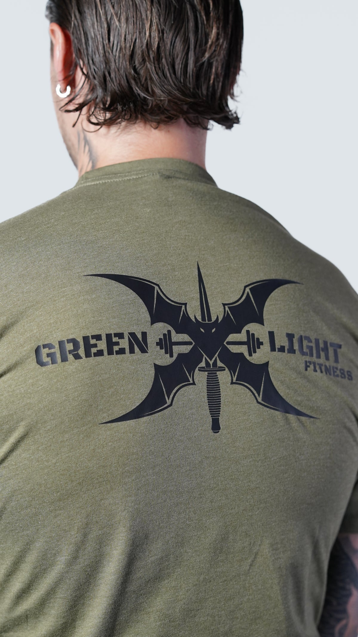 Greenlight Fitness T-Shirt – Oliv / Schwarz