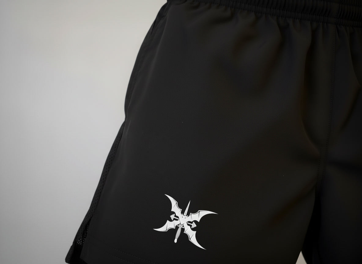 Greenlight Fitness Shorts - Schwarz / Weiß