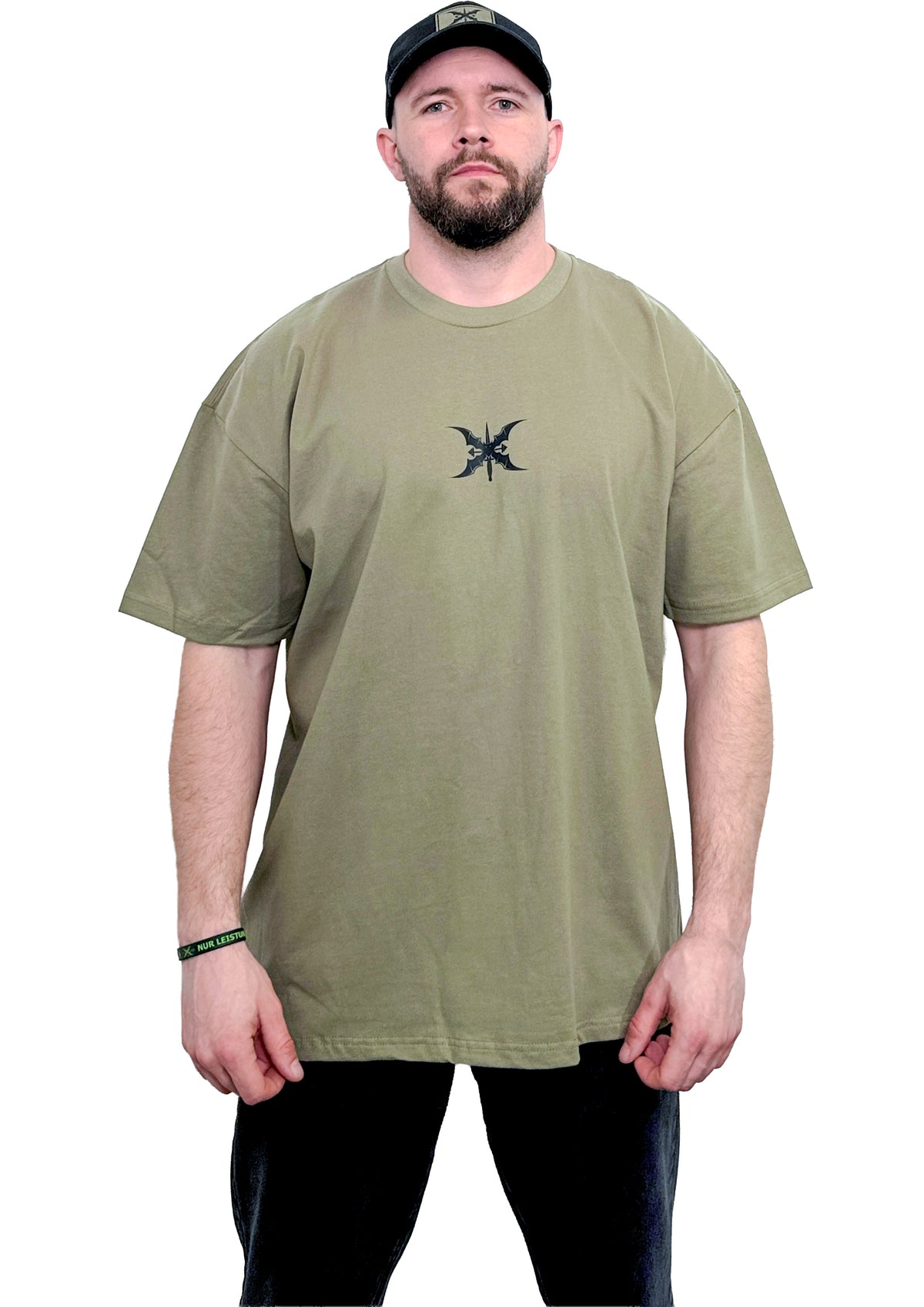 Greenlight Fitness Oversize Operator Shirt - Oliv / Schwarz