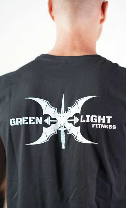 Greenlight Fitness Ärmelloses T-Shirt "Militärisches Symbol" - Schwarz / Weiß