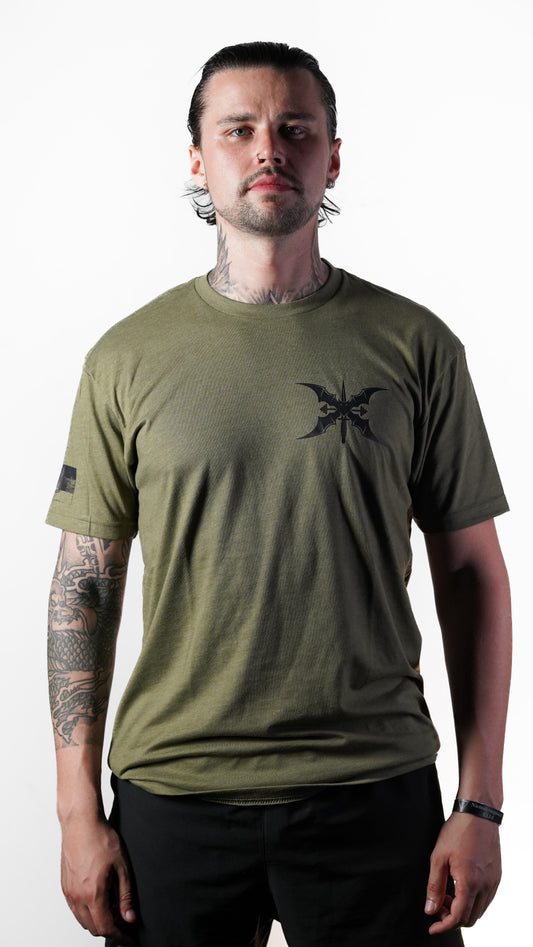 Greenlight Fitness T-Shirt  – Oliv / Schwarz