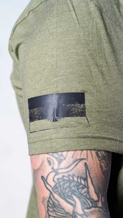 Greenlight Fitness T-Shirt  – Oliv / Schwarz