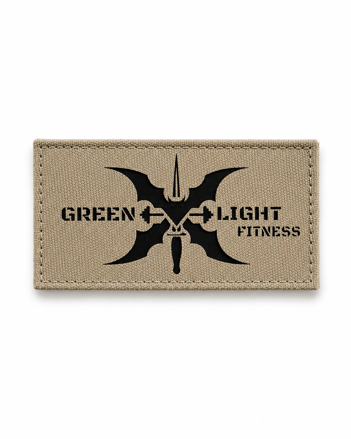 Greenlight Fitness IR Lasercut Patch - Sand / Schwarz