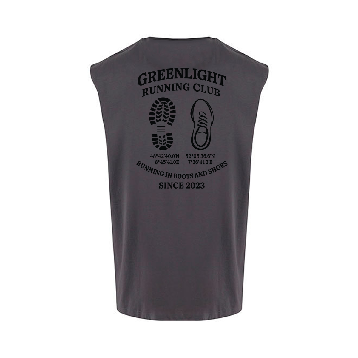 Greenlight Fitness Ärmelloses T-Shirt - "Running Club"